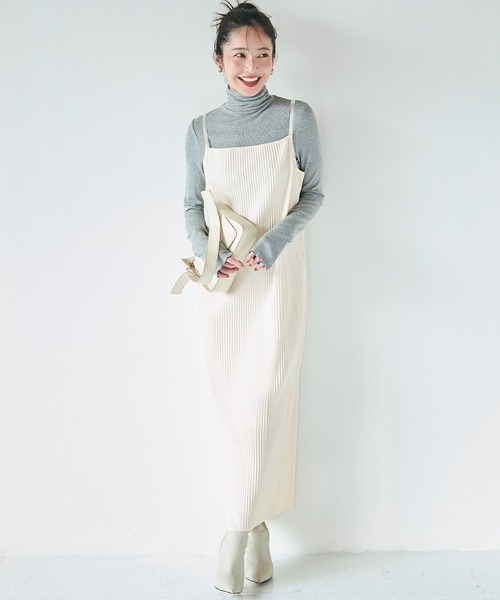 cococob様ワンピース1 セール】ジョーゼットリブIラインワンピース（ワンピース）｜coca