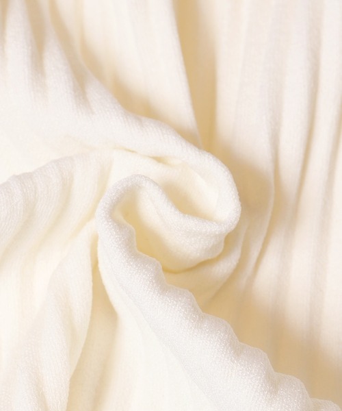 coca（coca）（コカ）の「ジョーゼットリブIラインワンピース（ワンピース・レディース・アイボリー/ブラック・L/M）」の6枚目の写真