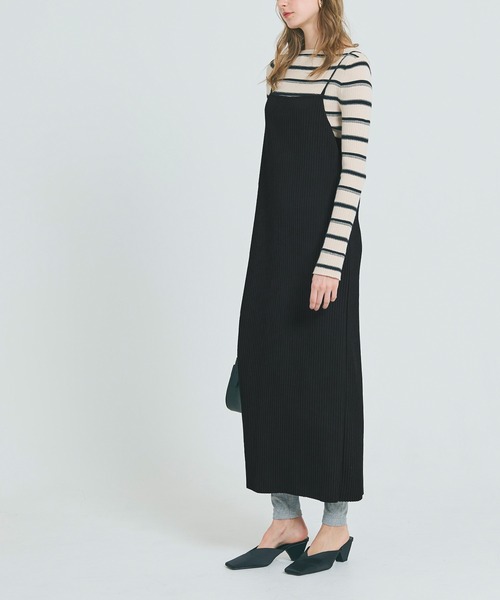 coca（coca）（コカ）の「ジョーゼットリブIラインワンピース（ワンピース・レディース・アイボリー/ブラック・L/M）」の10枚目の写真
