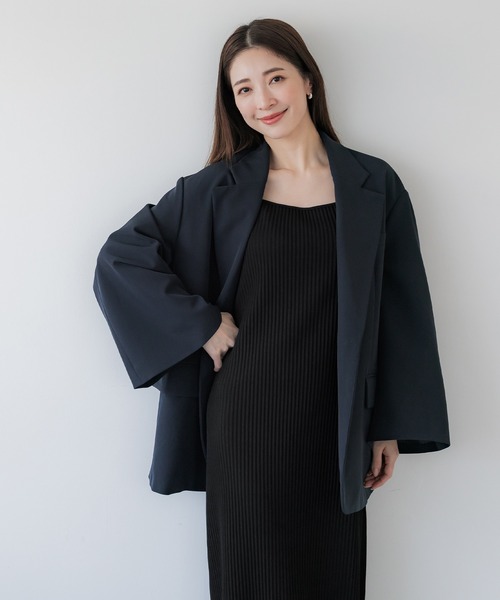 coca（coca）（コカ）の「ジョーゼットリブIラインワンピース（ワンピース・レディース・アイボリー/ブラック・L/M）」の12枚目の写真