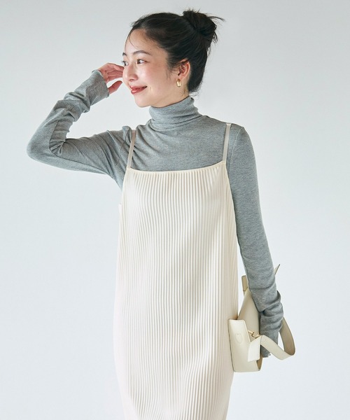 coca（coca）（コカ）の「ジョーゼットリブIラインワンピース（ワンピース・レディース・アイボリー/ブラック・L/M）」の17枚目の写真