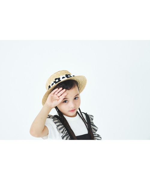 MR(まる)の「天然草木小花カンカン帽(ハット・キッズ・ベージュ・52cm)」の9枚目の写真