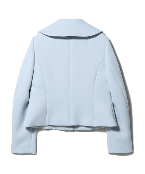 ESTNATION（エストネーション）の「ESTNATION / ビッグカラ－ コンパクト ジャケット（その他アウター・レディース・ライトブルー/オフホワイト・38/36）」の7枚目の写真