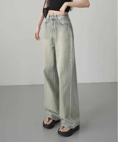 gossip！ロサンゼルス（ゴシップロサンゼルス）の「Y2K レトロルーズデニム（デニムパンツ・レディース・ブルー系その他・M/L）」の2枚目の写真