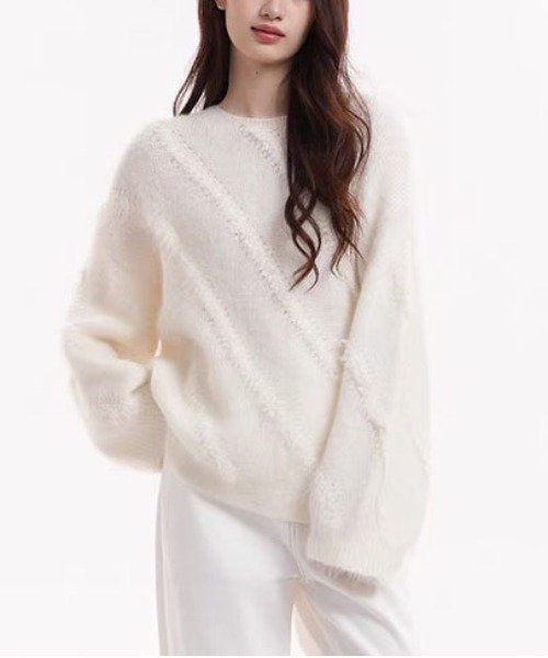 gossip！ロサンゼルス（ゴシップロサンゼルス）の「フリンジニットプルオーバー（ニット/セーター・レディース・オレンジ/オフホワイト/ブルー・FREE）」の20枚目の写真