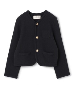 collarless short jacket coat / カラーレスショートジャケットコート