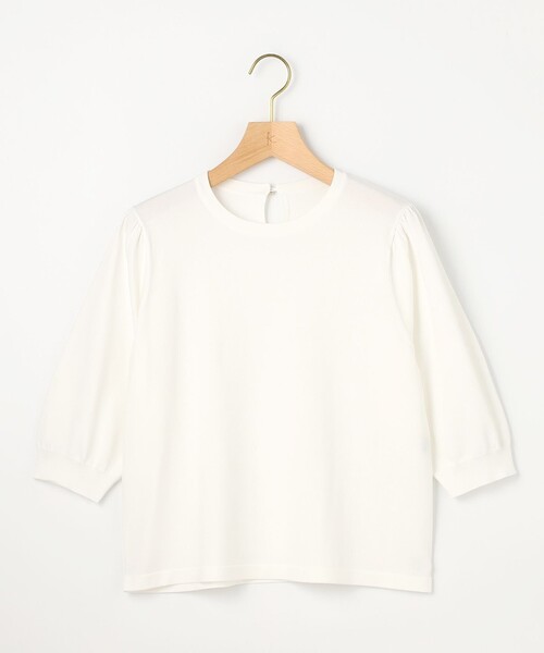 組曲 S(クミキョク チイサイサイズ)の「フラワーメタル ニットTシャツ(ニット/セーター・レディース・ライトグリーン系/ブラック系/ブルー系/アイボリー系/アイボリー系1/オールドローズ系・S2)」の13枚目の写真