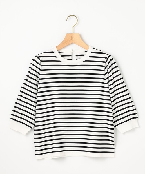 組曲 S(クミキョク チイサイサイズ)の「フラワーメタル ニットTシャツ(ニット/セーター・レディース・ライトグリーン系/ブラック系/ブルー系/アイボリー系/アイボリー系1/オールドローズ系・S2)」の18枚目の写真