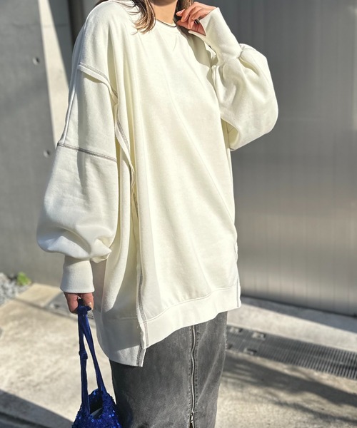 loossemble Make a voyageスウェットトレカ★ヘジュ 2点セット】メッシュニットベスト×ロゴTシャツセット（トップス