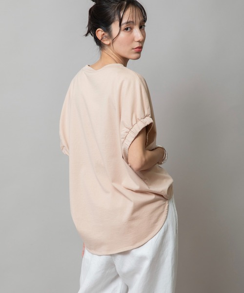 Munich（ミューニック）の「シャーリングロゴトップス（Tシャツ/カットソー・レディース・ブラック/ホワイト/ピンク/ベージュ・FREE）」の8枚目の写真