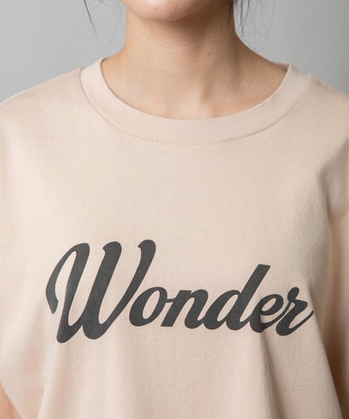 Munich（ミューニック）の「シャーリングロゴトップス（Tシャツ/カットソー・レディース・ブラック/ホワイト/ピンク/ベージュ・FREE）」の12枚目の写真