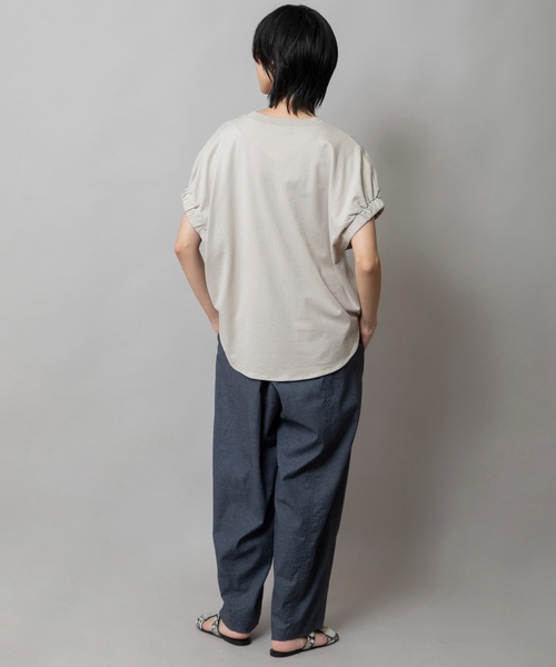 Munich（ミューニック）の「シャーリングロゴトップス（Tシャツ/カットソー・レディース・ブラック/ホワイト/ピンク/ベージュ・FREE）」の18枚目の写真