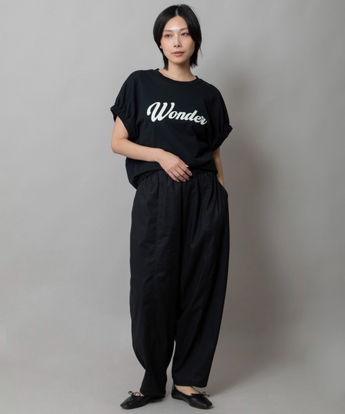 Munich（ミューニック）の「シャーリングロゴトップス（Tシャツ/カットソー・レディース・ブラック/ホワイト/ピンク/ベージュ・FREE）」の22枚目の写真