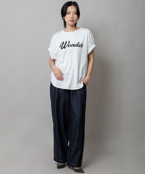 tシャツ シャーリングロゴトップス レディース Munich tシャツ シャーリングロゴトップス レディース
