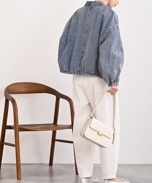 rps（アールピーエス）の「デニムステンカラーブルゾン（デニムジャケット・レディース・ブラック/ブルー・フリー）」の5枚目の写真