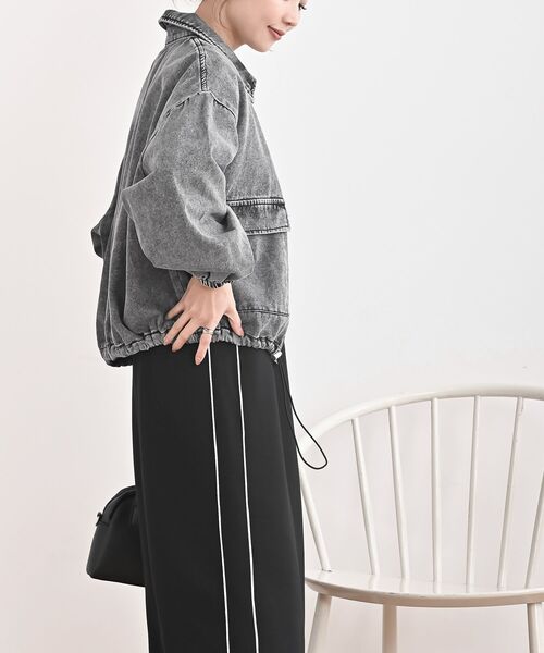 rps（アールピーエス）の「デニムステンカラーブルゾン（デニムジャケット・レディース・ブラック/ブルー・フリー）」の11枚目の写真