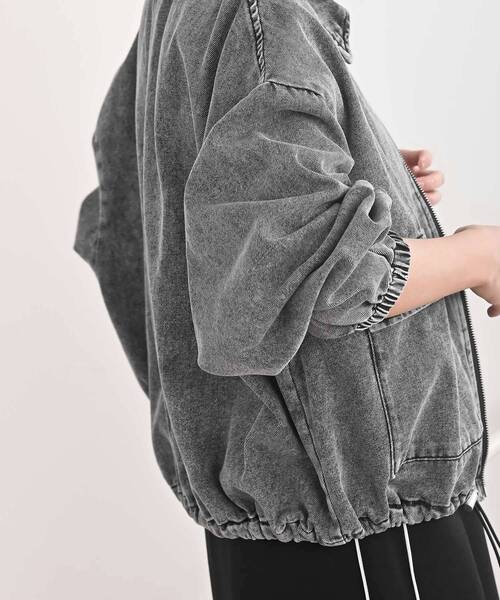 rps（アールピーエス）の「デニムステンカラーブルゾン（デニムジャケット・レディース・ブラック/ブルー・フリー）」の17枚目の写真