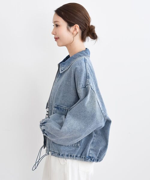 rps（アールピーエス）の「デニムステンカラーブルゾン（デニムジャケット・レディース・ブラック/ブルー・フリー）」の18枚目の写真