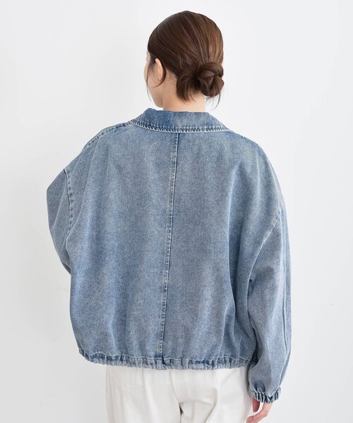 rps（アールピーエス）の「デニムステンカラーブルゾン（デニムジャケット・レディース・ブラック/ブルー・フリー）」の19枚目の写真