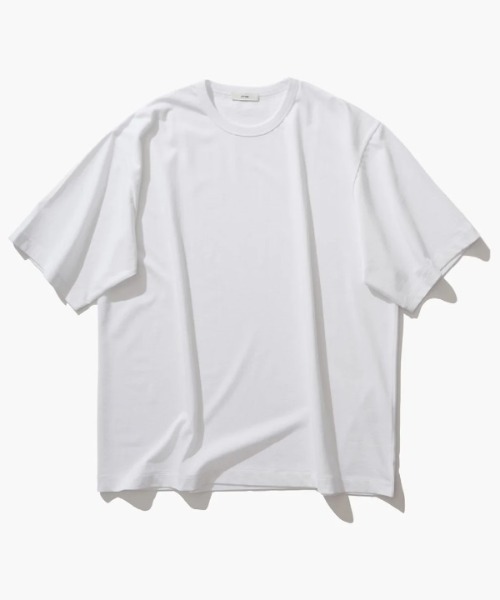 ATON（エイトン）の「ATON (エイトン)DRY COTTON JERSEY | CREWNECK T-SHIRT（Tシャツ/カットソー・メンズ・モスグリーン/ホワイト/ブラック・6/4/2）」の3枚目の写真