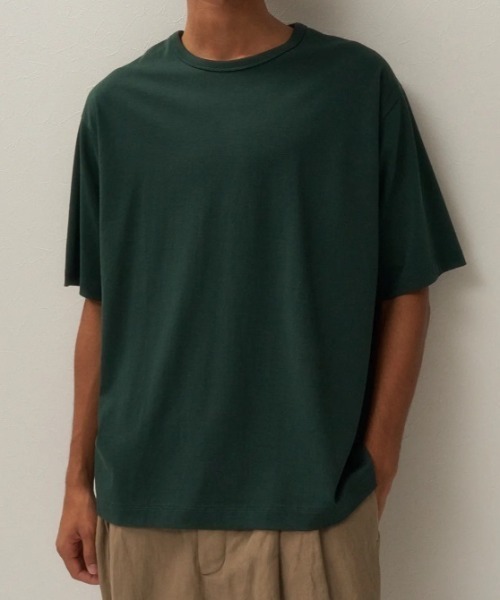 ATON（エイトン）の「ATON (エイトン)DRY COTTON JERSEY | CREWNECK T-SHIRT（Tシャツ/カットソー・メンズ・モスグリーン/ホワイト/ブラック・6/4/2）」の9枚目の写真