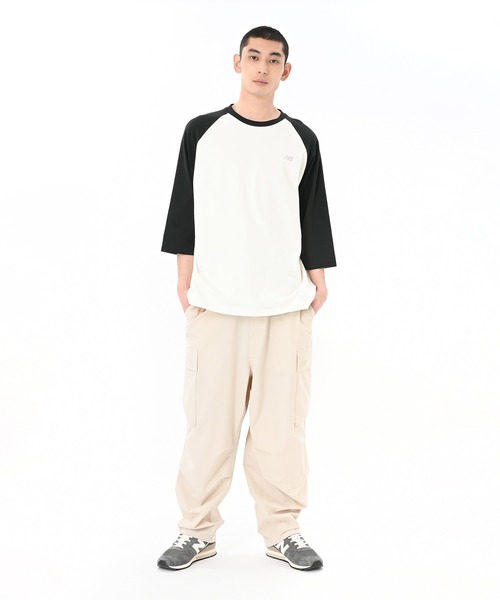 NEW BALANCE（ニューバランス）の「ラグラン3/4スリーブTシャツ（Tシャツ/カットソー・メンズ・オフホワイト/ライトグレー・X-LARGE/LARGE/MEDIUM/SMALL/XX-LARGE）」の5枚目の写真