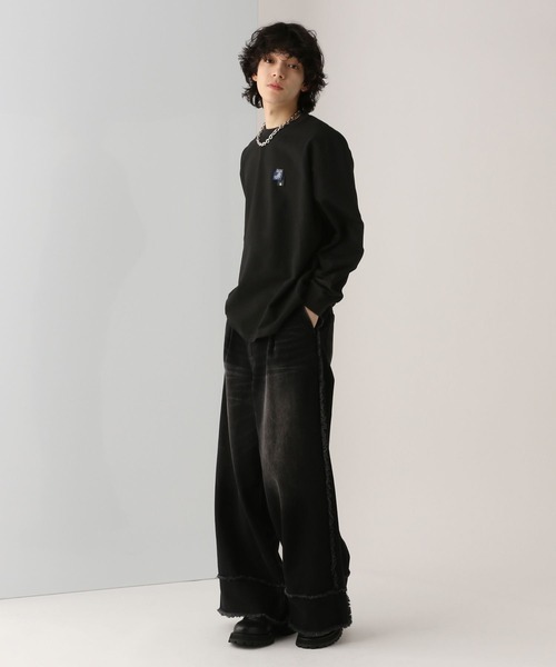 HARE(ハレ)の「フラワータグHAREロゴカットソー(HARE)(Tシャツ/カットソー・メンズ・ブラック/ホワイト/パープル・FREE)」の9枚目の写真