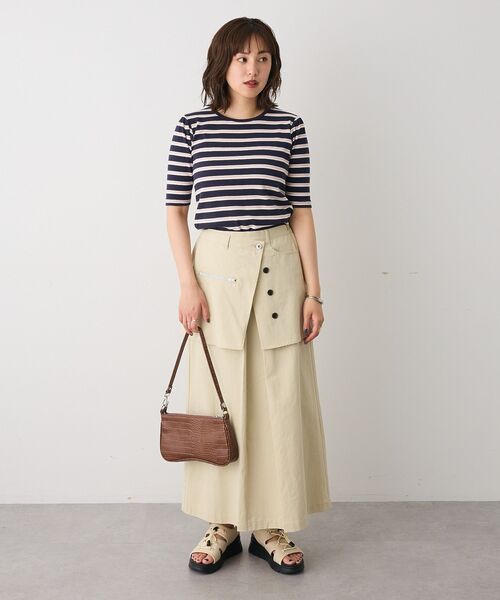 CRAFT STANDARD BOUTIQUE(クラフトスタンダードブティック)の「オーバーラップスカート(スカート・レディース・チャコールグレー/ベージュ・M/L)」の11枚目の写真