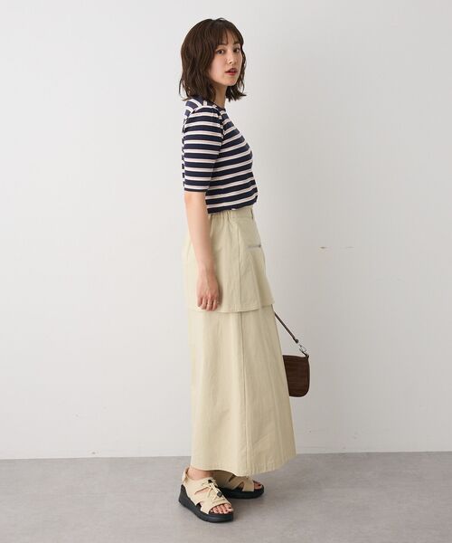 CRAFT STANDARD BOUTIQUE(クラフトスタンダードブティック)の「オーバーラップスカート(スカート・レディース・チャコールグレー/ベージュ・M/L)」の12枚目の写真