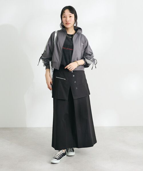 CRAFT STANDARD BOUTIQUE(クラフトスタンダードブティック)の「オーバーラップスカート(スカート・レディース・チャコールグレー/ベージュ・M/L)」の21枚目の写真