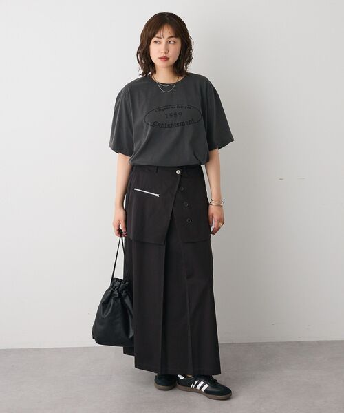 CRAFT STANDARD BOUTIQUE(クラフトスタンダードブティック)の「オーバーラップスカート(スカート・レディース・チャコールグレー/ベージュ・M/L)」の22枚目の写真