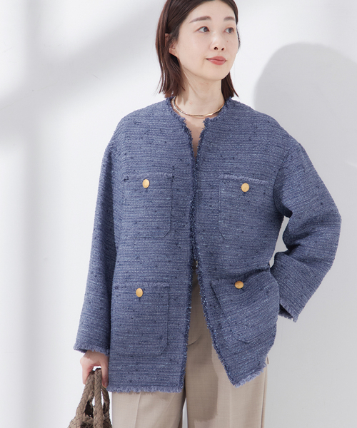 SP》GIOLICAツイードBIGジャケット