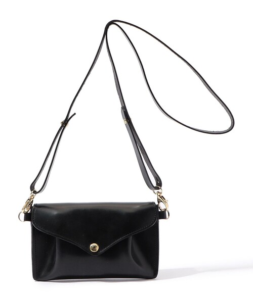 TOMORROWLAND （トゥモローランド）の「GLENROYAL ブライドルレザー ショルダーミニバッグ（ショルダーバッグ・メンズ・ブラック/グレイッシュベージュ/ブラウン/グリーン/パープル・FREE）」の2枚目の写真