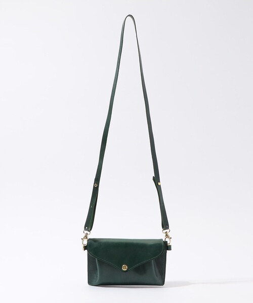 TOMORROWLAND （トゥモローランド）の「GLENROYAL ブライドルレザー ショルダーミニバッグ（ショルダーバッグ・メンズ・ブラック/グレイッシュベージュ/ブラウン/グリーン/パープル・FREE）」の19枚目の写真