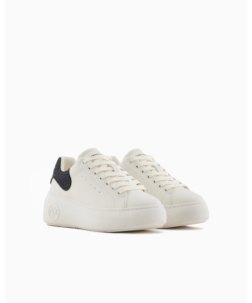 ARMANI EXCHANGE（アルマーニエクスチェンジ）の「【A|X アルマーニ エクスチェンジ】＜ZOZO限定＞AXロゴ ボリュームソールレースアップスニーカー（スニーカー・レディース・ライトピンク/ホワイト・37/36/36.5/37.5/38/38.5）」の3枚目の写真