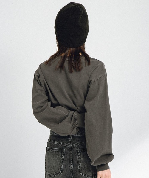 URBAN RESEARCH Sonny Label（アーバンリサーチサニーレーベル）の「カレッジロゴプリントロングTシャツ（Tシャツ/カットソー・レディース・オフホワイト/ピンク/スミクロ・FREE）」の11枚目の写真