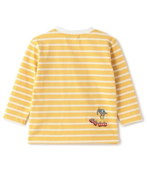 kladskap(クレードスコープ)の「ポケットからロボットボーダー長袖Tシャツ(Tシャツ/カットソー・キッズ・マスタード/ブルー・130cm/120cm/100cm/110cm/90cm/80cm)」の8枚目の写真