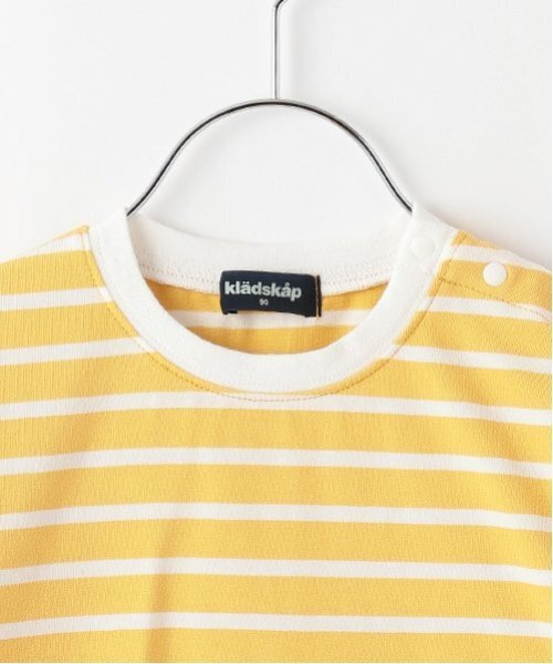 kladskap(クレードスコープ)の「ポケットからロボットボーダー長袖Tシャツ(Tシャツ/カットソー・キッズ・マスタード/ブルー・130cm/120cm/100cm/110cm/90cm/80cm)」の7枚目の写真