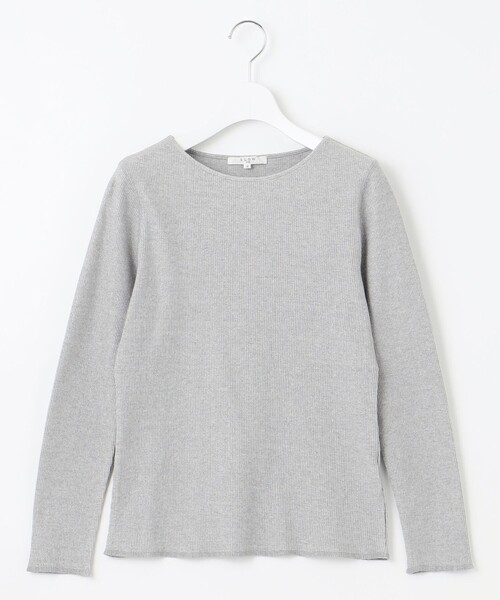 23区(ニジュウサンク)の「【SLOW/一部店舗限定】ラメリブジャージー ロングTシャツ(Tシャツ/カットソー・レディース・ライトグレー系/アイボリー系・40/38)」の10枚目の写真