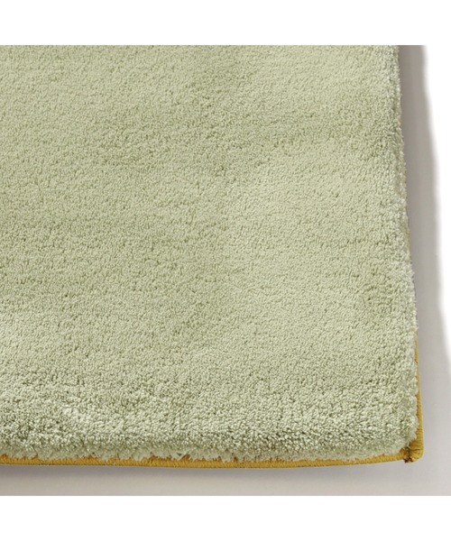コロレ ラグ S 1400×1000 グリーン×イエロー 床暖房対応 ホット