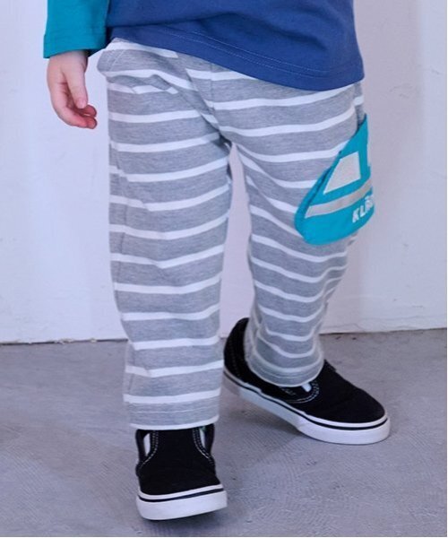 kladskap(クレードスコープ)の「電車ポケット9分丈レギパン(レギンス/スパッツ・キッズ・ネイビー/トップグレー・110cm/100cm/90cm/120cm/80cm)」の2枚目の写真