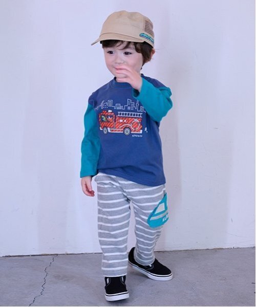 kladskap(クレードスコープ)の「電車ポケット9分丈レギパン(レギンス/スパッツ・キッズ・ネイビー/トップグレー・110cm/100cm/90cm/120cm/80cm)」の18枚目の写真