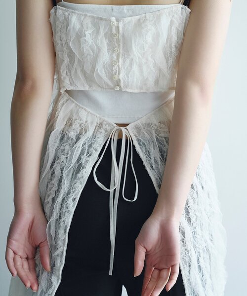 セール】fril lace apron blouse（シャツ/ブラウス）｜CODE A（コード