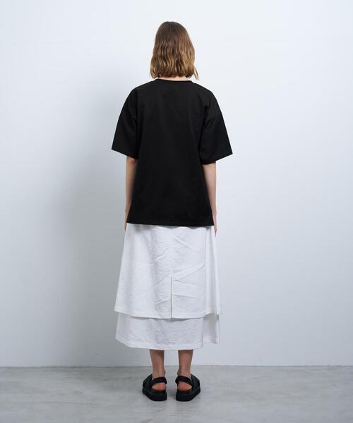 LANVIN en Bleu（ランバンオンブルー）の「ビッグロゴプリントTシャツ（Tシャツ/カットソー・レディース・カーキ/オフホワイト/ブラック・38）」の7枚目の写真