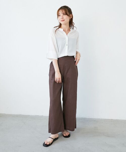 le.coeur blanc（ルクールブラン）の「★NO.1ヒット大人気ブラウス★2WAYジョーゼットブラウス（シャツ/ブラウス・レディース・オフホワイト/サックスブルー/ダークグレー/ネイビー/ブラック・38）」の17枚目の写真