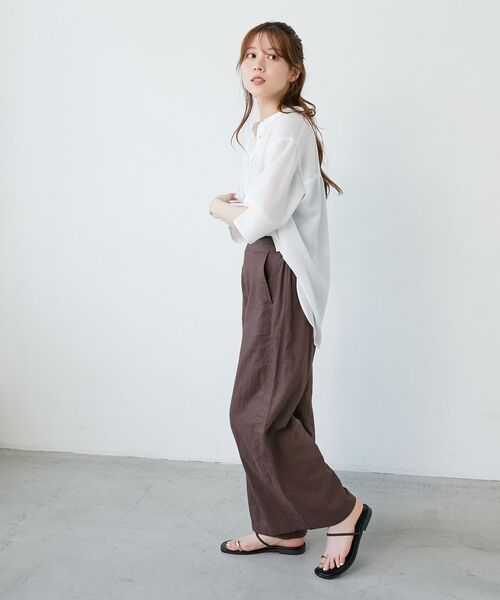 le.coeur blanc（ルクールブラン）の「★NO.1ヒット大人気ブラウス★2WAYジョーゼットブラウス（シャツ/ブラウス・レディース・オフホワイト/サックスブルー/ダークグレー/ネイビー/ブラック・38）」の18枚目の写真