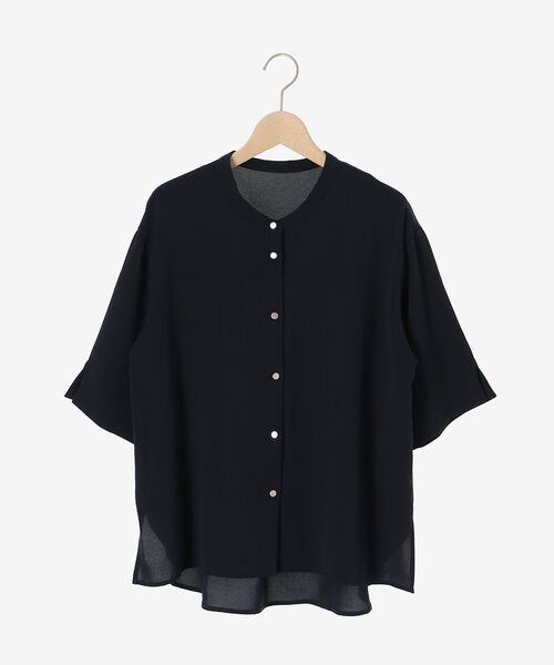 le.coeur blanc(ルクールブラン)の「2WAYジョーゼットブラウス(シャツ/ブラウス・レディース・オフホワイト/サックスブルー/ダークグレー/ネイビー/ブラック/カーキオリーブ/ピンク/ライトグレー・38)」の18枚目の写真