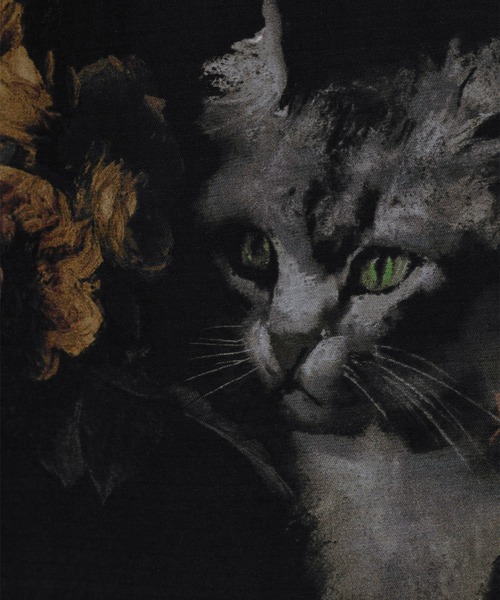 LAD MUSICIAN（ラッドミュージシャン）の「PAINT ROSE + CAT RECORD SHOULDER BAG（ショルダーバッグ・メンズ・ブラック×ベージュ/ブラック系その他・FREE）」の10枚目の写真