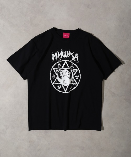MISHKA（ミシカ）の「MISHKA TEE SHIRT ミシカ 半袖 Tシャツ（Tシャツ/カットソー・メンズ・ホワイト系3/ブラック系4/ホワイト系5/グレー/ブラック/ホワイト系/ホワイト系1/ホワイト系2/カーキ/ブラック系5/ブラック系/イエロー/イエロー系/ピンク系1/イエロー系1/ピンク系2/カーキ系/ベージュ/ホワイト/ピンク系/グリーン/ブラック系3/グリーン系/ホワイト系4/ホワイト系6/ブラック系2・XL/M/L）」の9枚目の写真