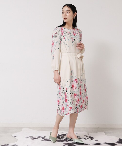 Sunauna（スーナウーナ）の「【&yours project／SS～L】パネル柄ワンピース（ワンピース・レディース・グレー系/ブラック系/ベージュ系・34/36/38/40）」の20枚目の写真